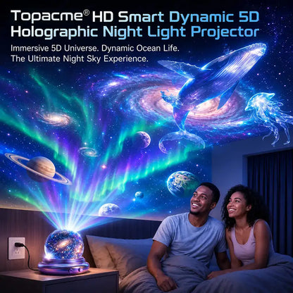 Topacme® NEXT-GEN SMART PROJECTION HD Smart Dynamic 5D Holographic Night Light Projector